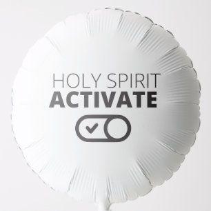 B/W Holy Spirit Activate Icon Gospel Graphics Gosp Balloon