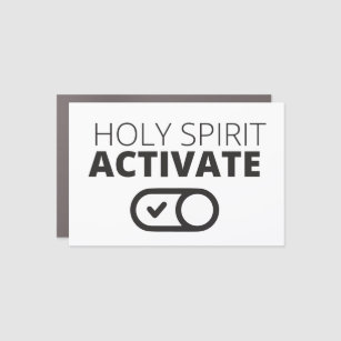 B/W Holy Spirit Activate Icon Gospel Graphics Gosp Car Magnet