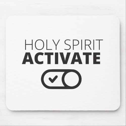 BW Holy Spirit Activate Icon Gospel Graphics Gosp Mouse Pad