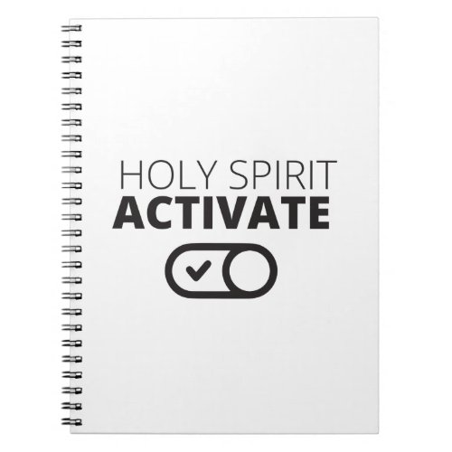 BW Holy Spirit Activate Icon Gospel Graphics Gosp Notebook