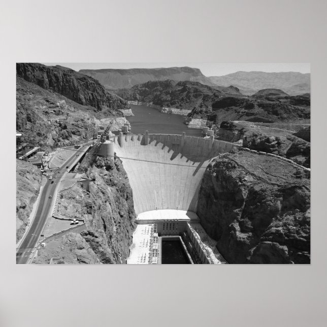 B&W Hoover Dam 3 Poster (Front)