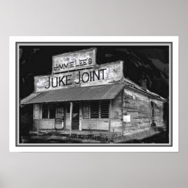 B&W Juke Joint Poster 13 x 19 (Front)