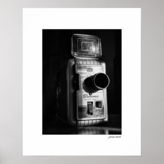 B&W Kodak Brownie 8mm Movie Poster Print