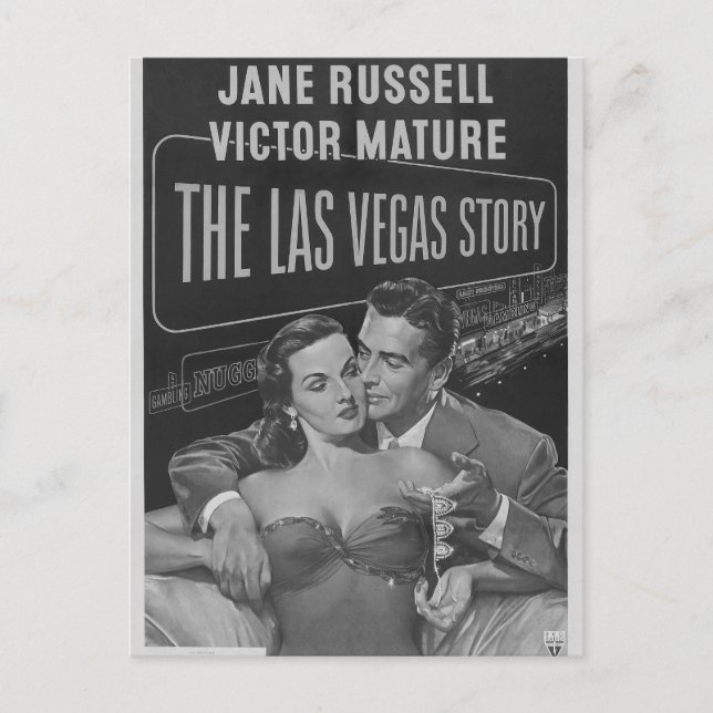 B&W Las Vegas poster Postcard (Front)