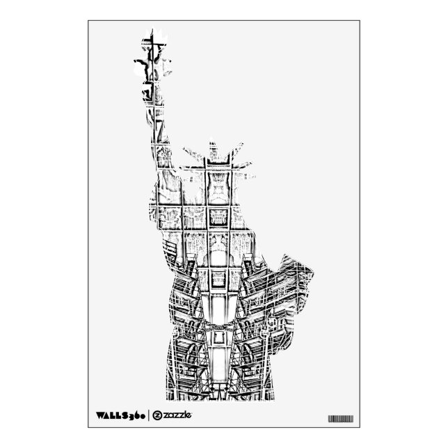 B&W Liberty Wall Decal (Front)