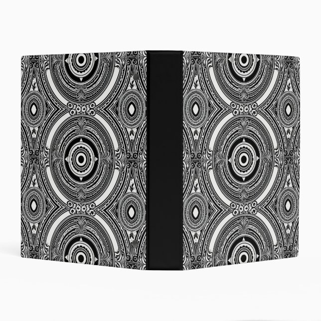 B&W Medallion Motif Mini Binder (Background)
