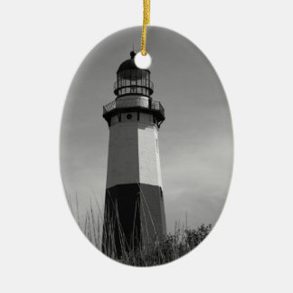 B&W - Montauk Lighthouse - Ornament