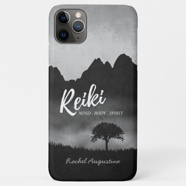 B&W Natural Reiki Master Yoga Mediation instructor Case-Mate iPhone Case (Back)