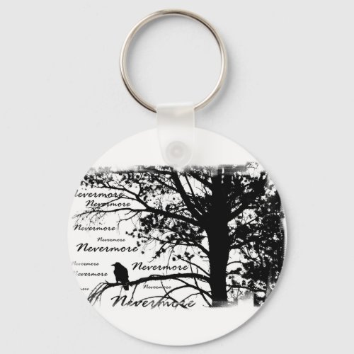 BW Nevermore Raven Silhouette Keychain