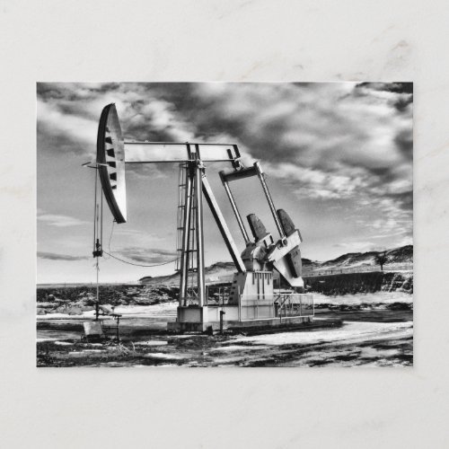 BW Oil Well Pumping Unit Postcard