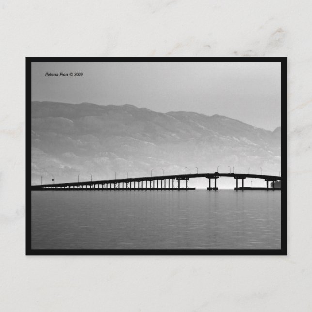 B&W Okanagan Lake Bridge Postcard (Front)