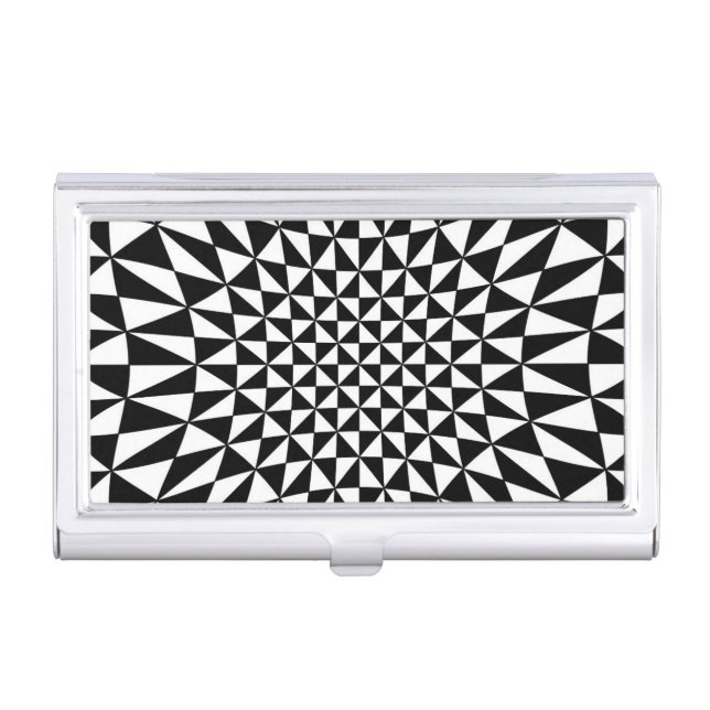 B&W Optical Illusion Business Card Case (Front)