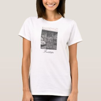 B&w Pen & Ink Drawing "footsteps" T-shirt by ScrdBlueCollectibles at Zazzle