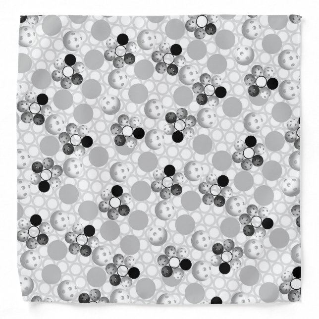 B&W Pickleballs Bandana (Front)