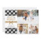 B&W Plaid Buffalo Gold Brown Happy Holidays
