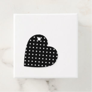 B&W Polkadots Favor Tags