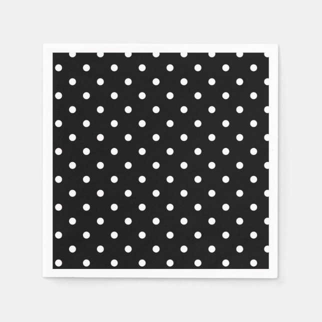 B&W Polkadots Napkins (Front)