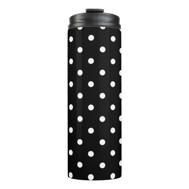 B&W Polkadots Thermal Tumbler (Front)