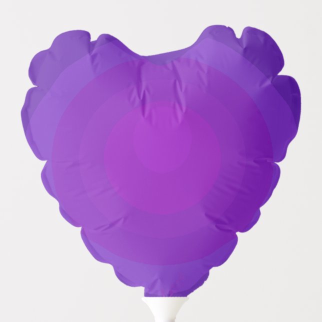 B&W Purple Hearts Beating Balloon (Front)
