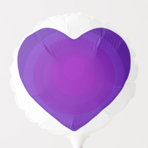 B&W Purple Hearts Beating Balloon