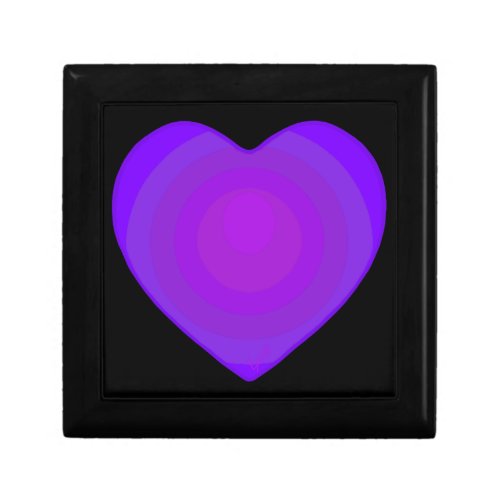 BW Purple Hearts Beating Gift Box