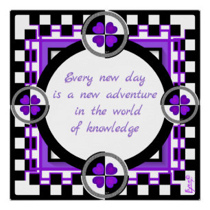 B&W purple hearts beating Poster