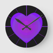 B&W Purple Hearts Beating
