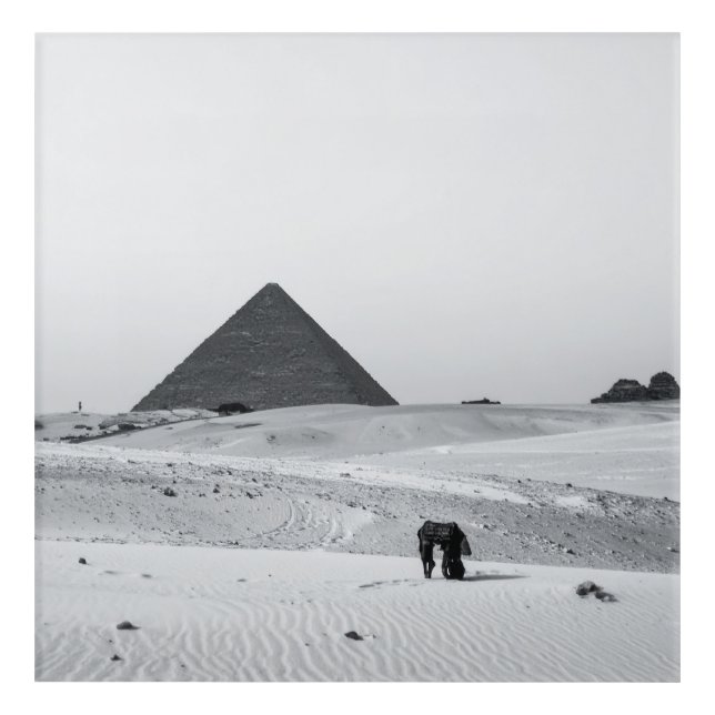 B&W Pyramids Acrylic Print (Front)