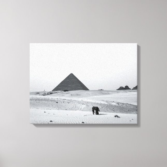 B&W Pyramids Canvas Print (Front)