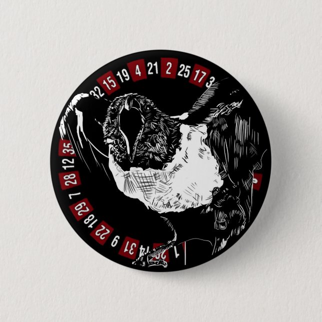 B&W Raven Button (Front)