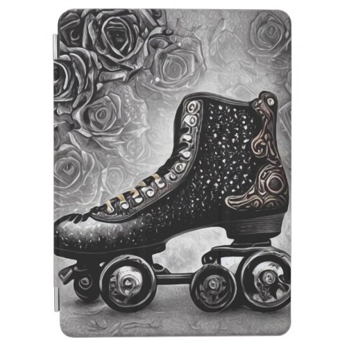 BW Roses Steampunk Roller Skate iPad Air Cover