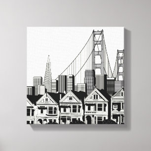B&W San Francisco California Canvas Print