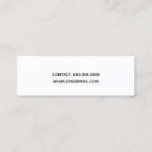 b/w script font style minimal elegant & modern mini business card (Back)
