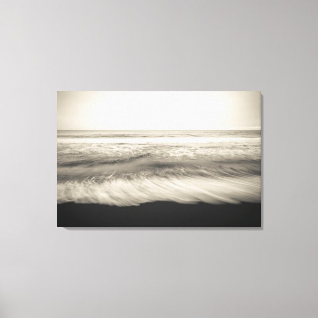 B&W seascape, Hawaii Canvas Print (Front)