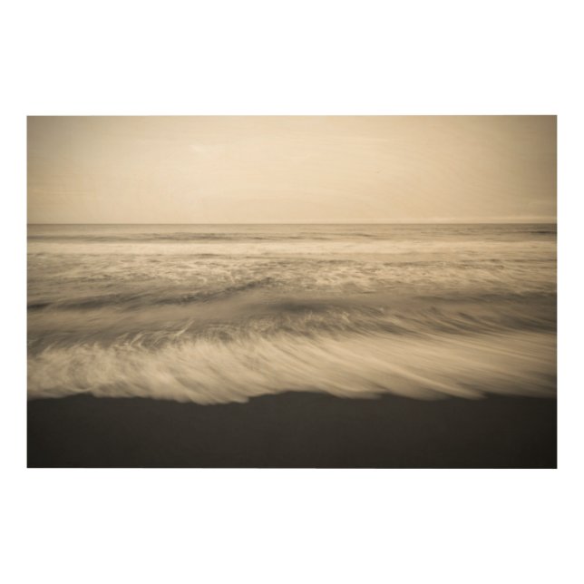 B&W seascape, Hawaii Wood Wall Decor (Front)