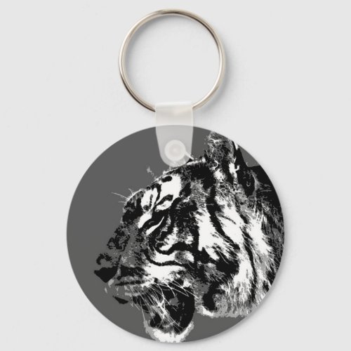 BW Siberian Tiger Keychain