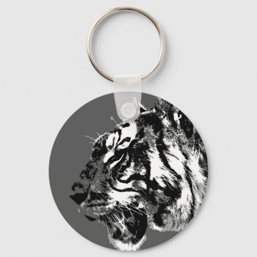 BW Siberian Tiger Keychain