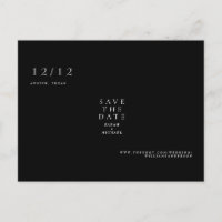 B/W Simple Text Only Wedding Save the Date