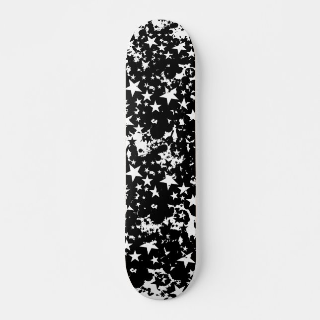 B&W Star Graffiti Skateboard Deck (Front)