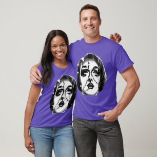 B+W Stitched Halloween Woman (Self Portrait) T-Shirt