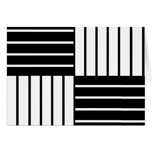 B&W Striped Squares Cards (Front Horizontal)