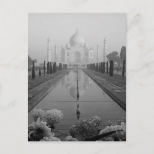 B&W Taj Mahal Postcard