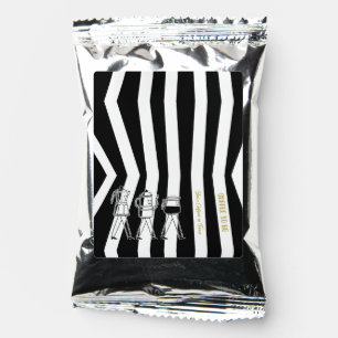 B & W Three Coffee Makers Striped Coffee Drink Mix