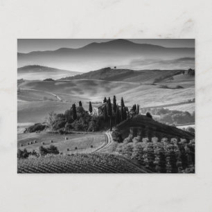 B&W Tuscany Postcard