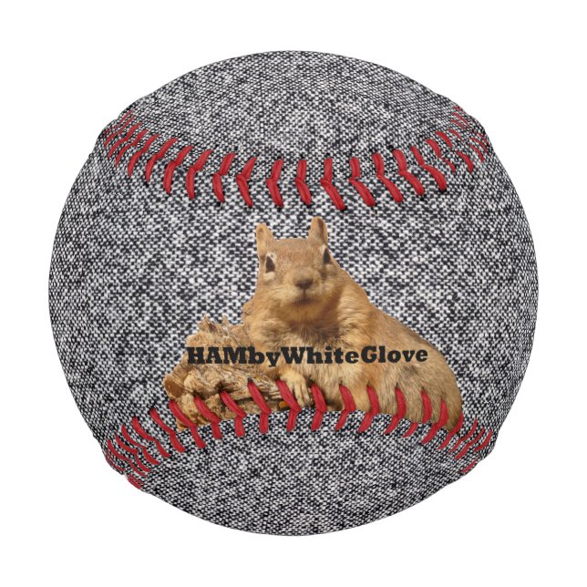 B/W Tweed HAMbyWhiteGlove Squirrel Logo - Baseball (Back)