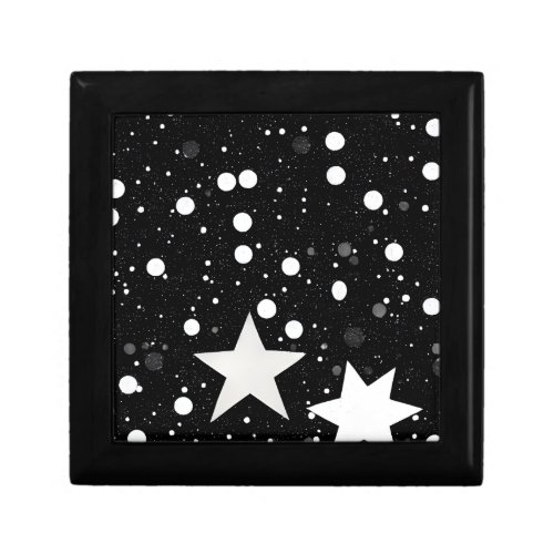 BW Vintage Art Deco Stars  Dots Gift Box