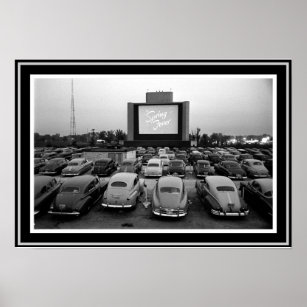 Drive-In Intermission Snacks Wall Decal Classic Movie Theater Decor