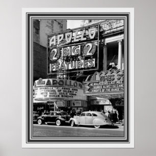 B&W Vintage Photo of the Apollo Theater 16 x 20 Poster