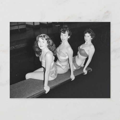 BW Vintage Pin Up Girls Photo Postcard 