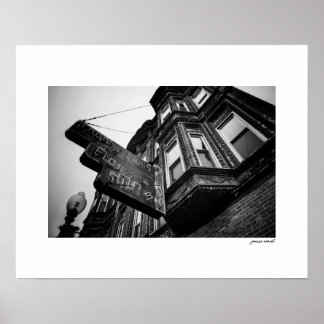B&W Vintage Sign Poster Print